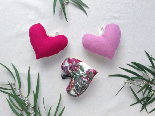 Pretty Fabric Lavender Hearts Tutorial