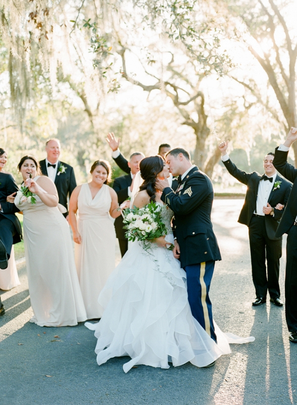 A Southern Taupe And Green Wedding