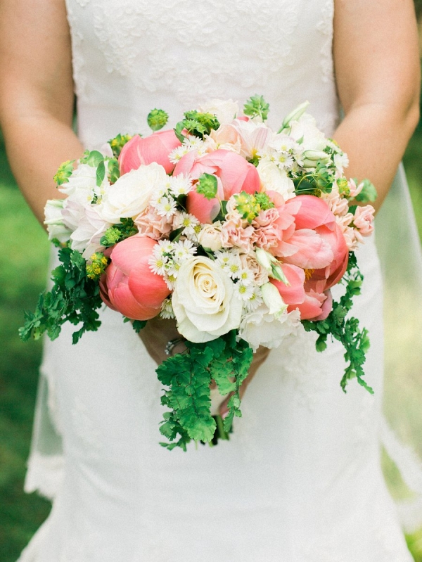 Yellow and Coral Garden Wedding