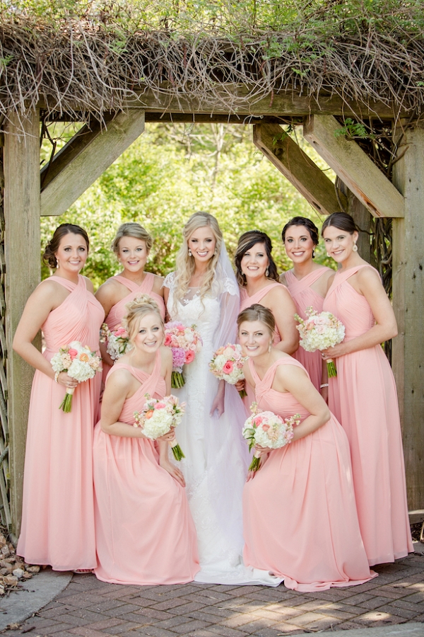 Pretty Gold and Coral Wedding