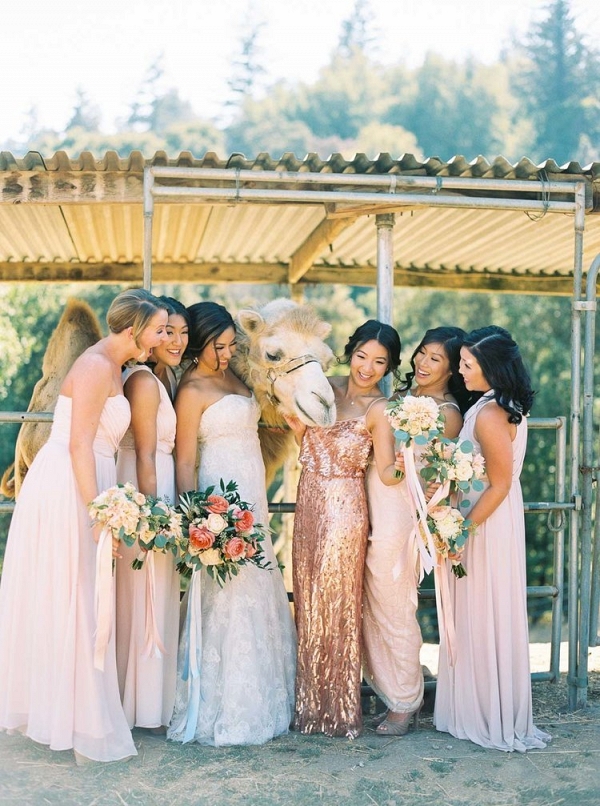 Sequins and Summer Flowers for a Winery Wedding