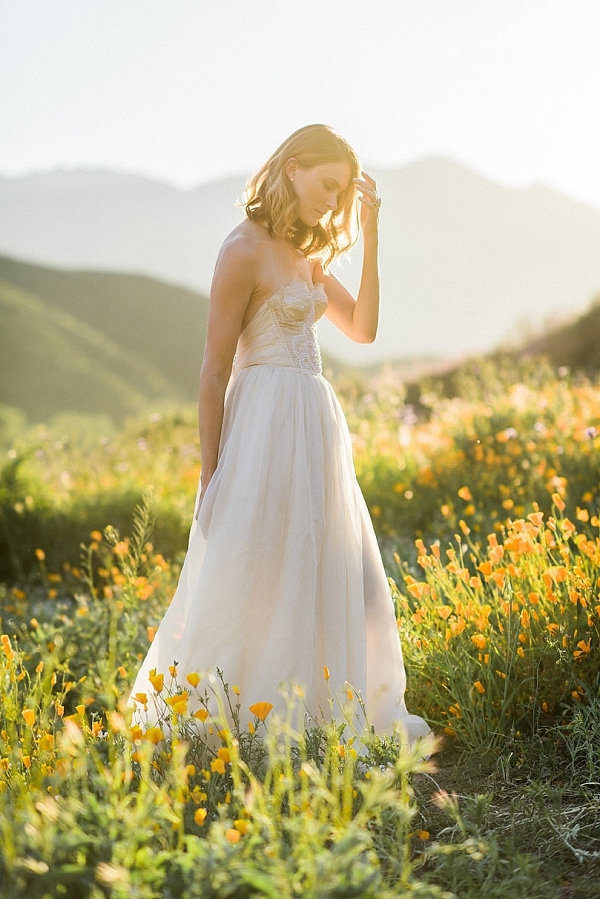 Elopement Inspiration in a field of wildflowers