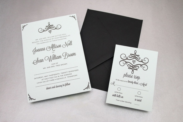 Elegant DIY Swirl Invitations Printable