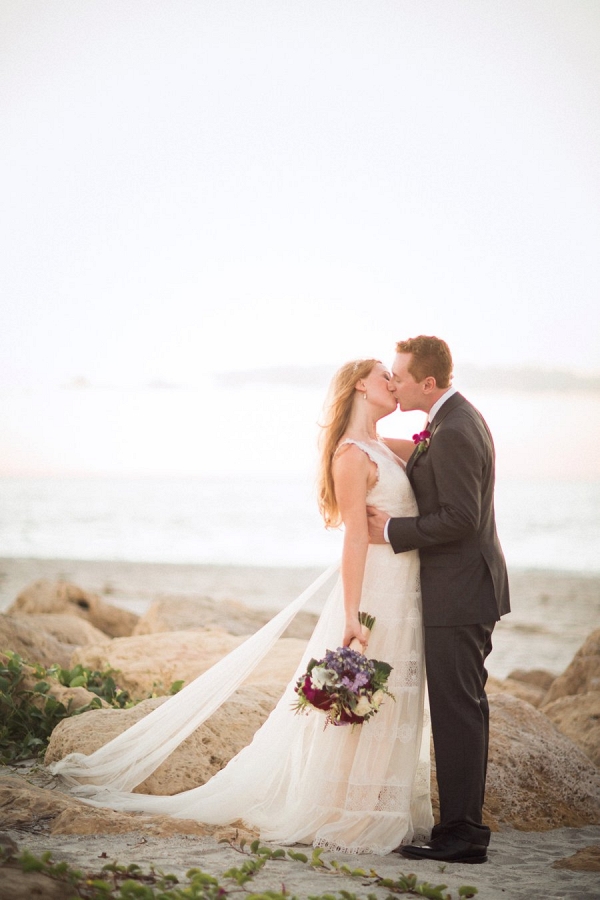 Romantic Purple and Red Island Wedding