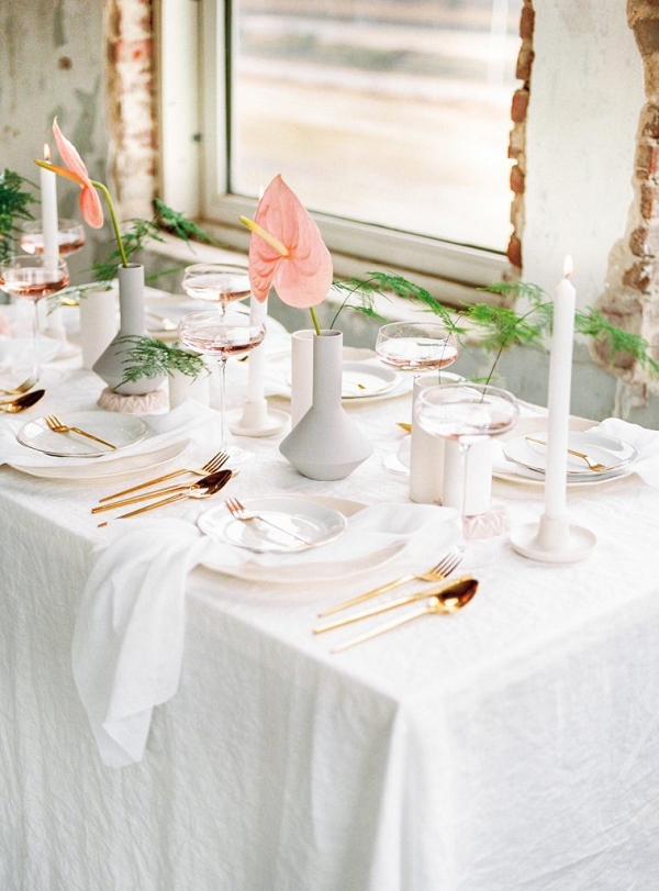 Industrial Luxe Wedding Style with Blush Pink