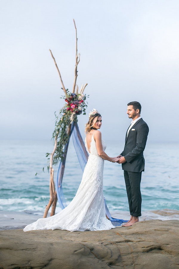 Bohemian Beach Wedding Shoot for a Mermaid Bride