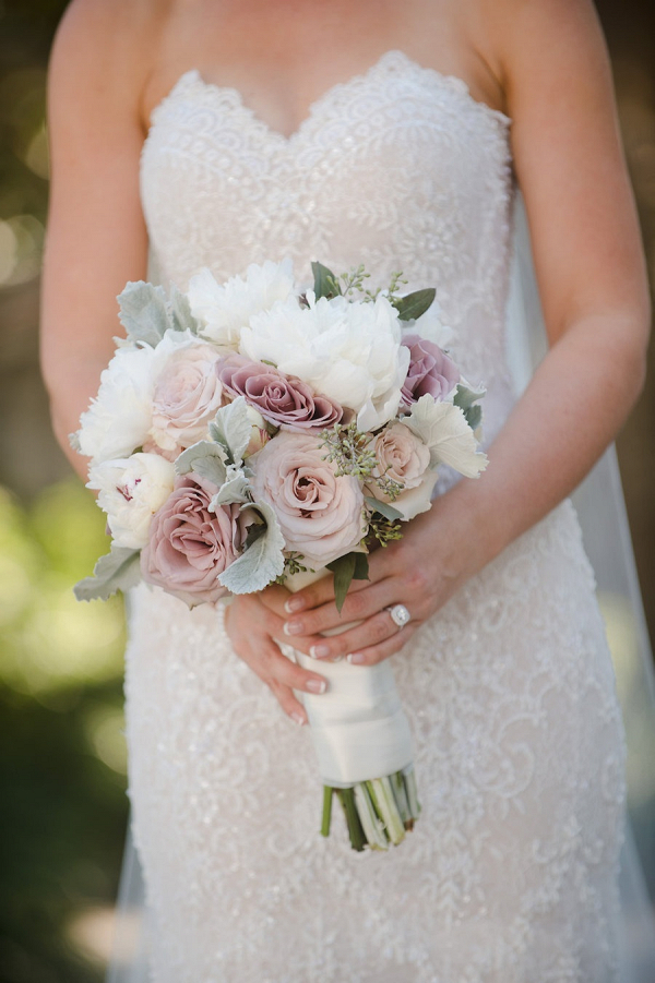 Elegant Pink and Gold Beach Wedding