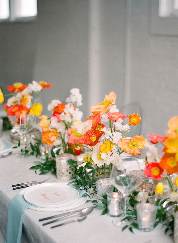 Modern Art Inspired Poppy Wedding Shoot