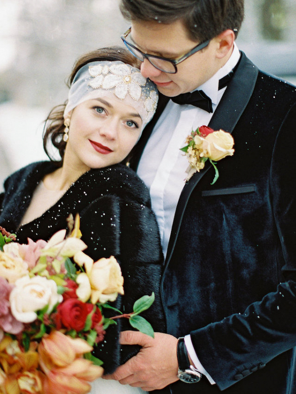 Vintage Glam Winter Wedding Inspiration