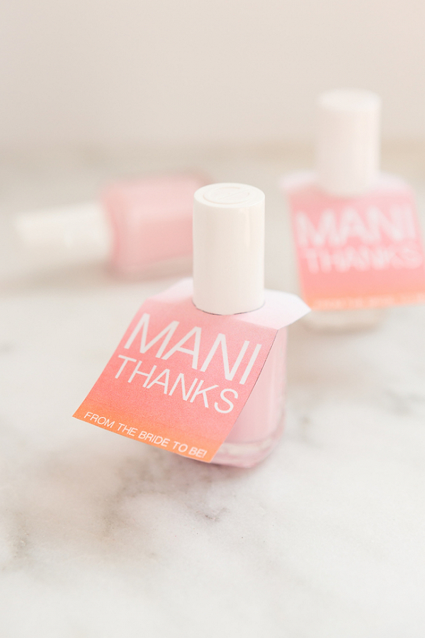 Easy Mani Thanks Nail Polish Favors