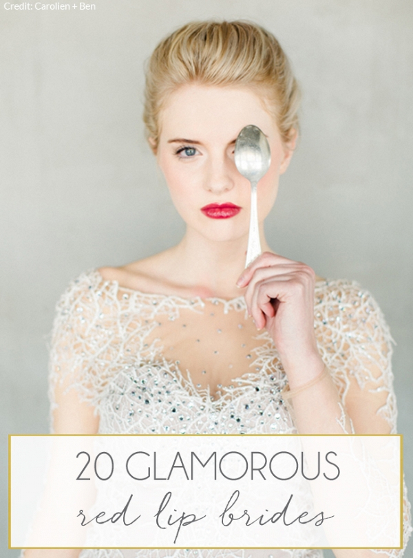 Glamorous Red Lip Bridal Style