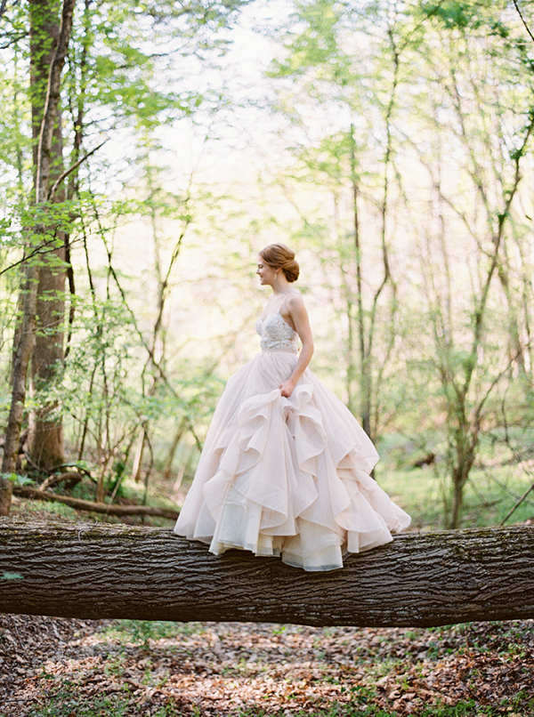 Blush and Copper Woodland Wedding Shoot