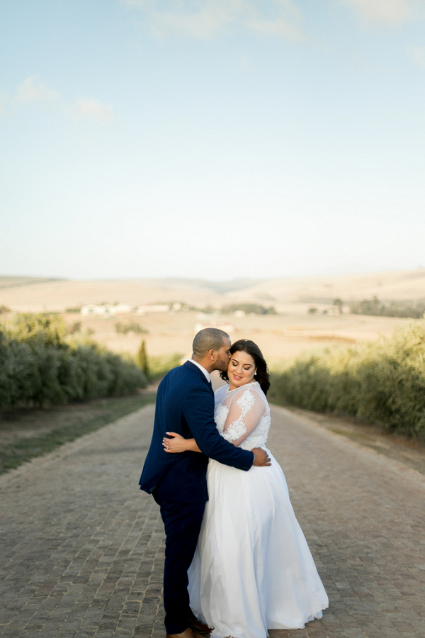 Romantic Blush and Gold Vineyard Wedding