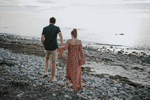 Moody Seaside Engagement Photos