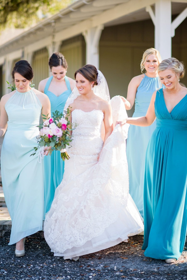 Pink and Teal Florida Wedding