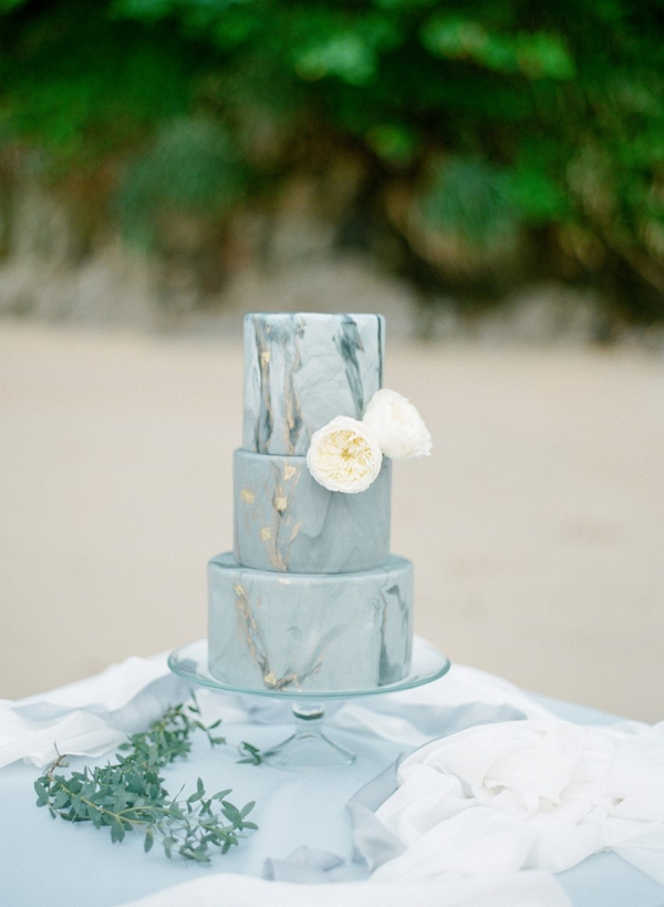 Blue and Gold Beach Elopement