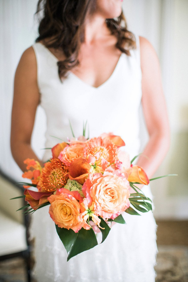 Tropical Orange Florida Destination Wedding