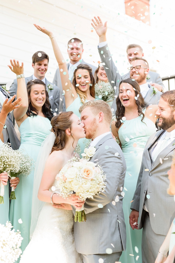 Summery Mint and Peach Virginia Wedding