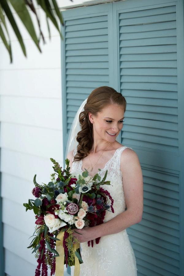 Burgundy Beach Wedding