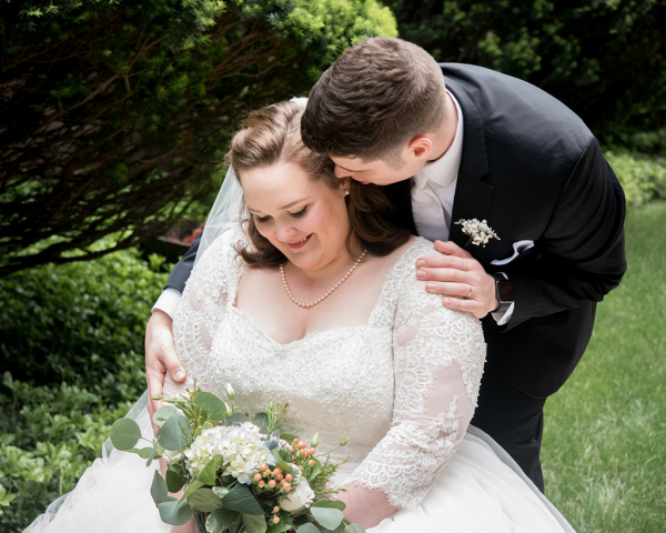 Joyful Navy and Green Garden Wedding