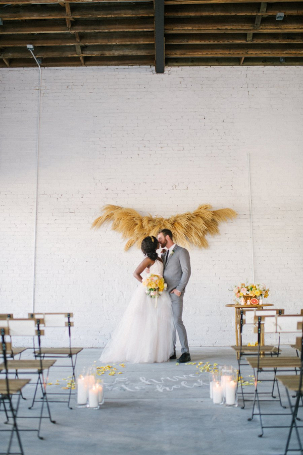 Peach and Yellow Industrial Wedding Ideas