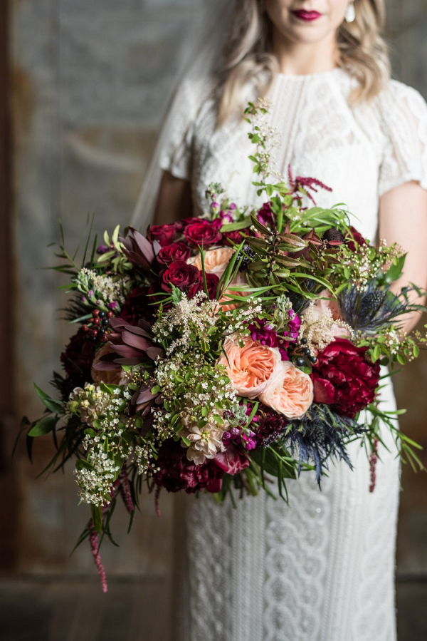 Burgundy Industrial Wedding Ideas