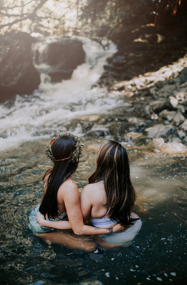 Hawaiian Waterfalls Engagement Shoot