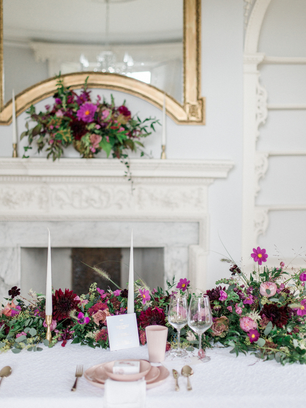 Pink Winter Wedding Inspiration by Kate Cullen