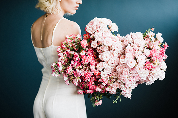 A Modern Bridal Fashion Shoot with Unique Bouquets