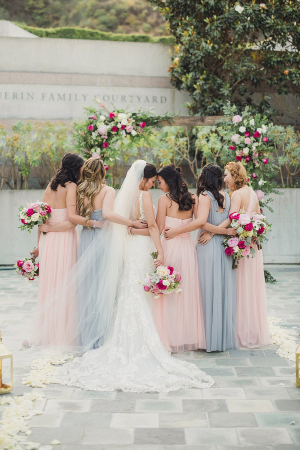 Bright Pink and Gold LA Wedding