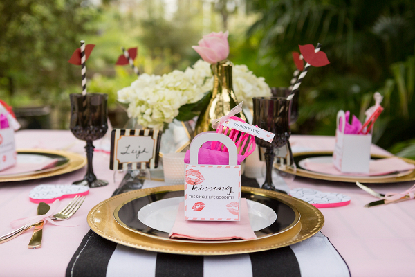 Modern Black And Pink Bridal Shower