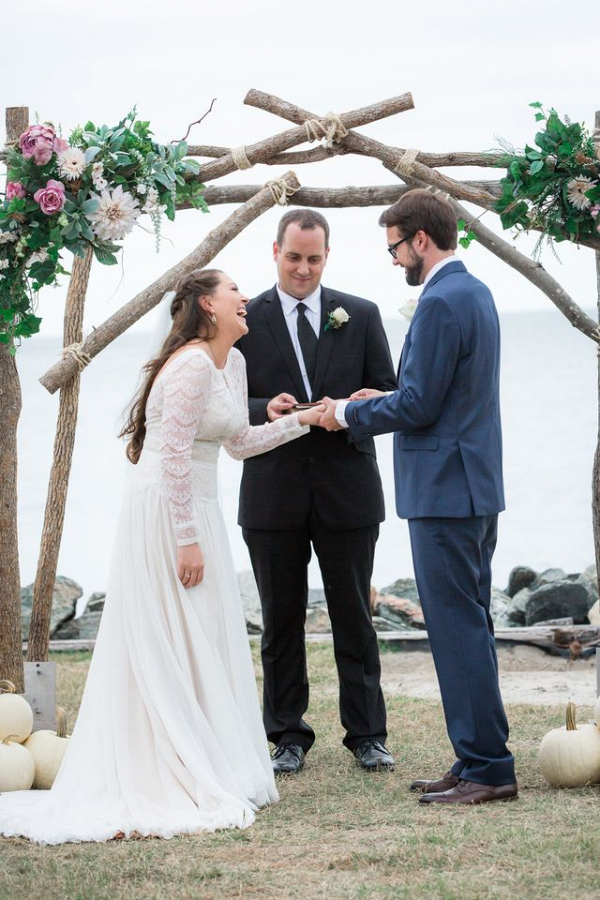 Pretty in Pink Outdoor Fall Wedding