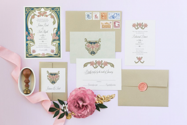 Pretty Pastel Art Nouveau Wedding Inspiration