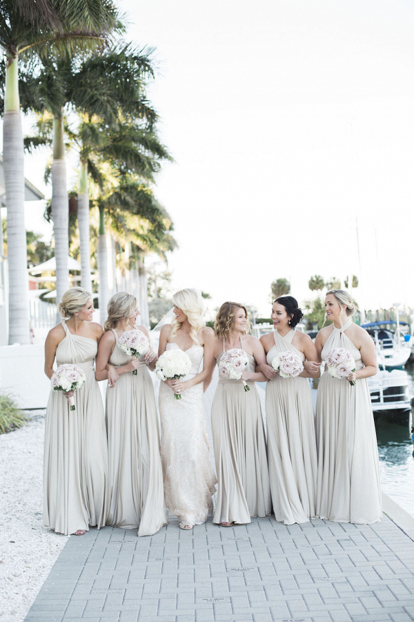 Elegant Champagne Waterfront Wedding