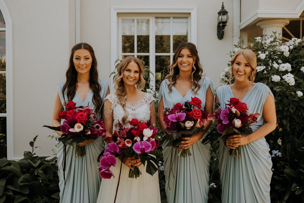 Blue and Pink Australian Wedding