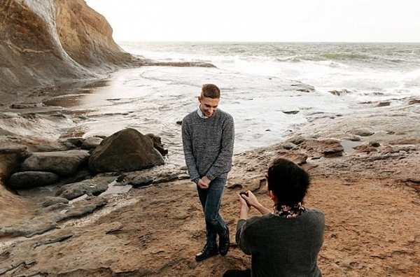 Surprise Proposal at Cape Kiwanda