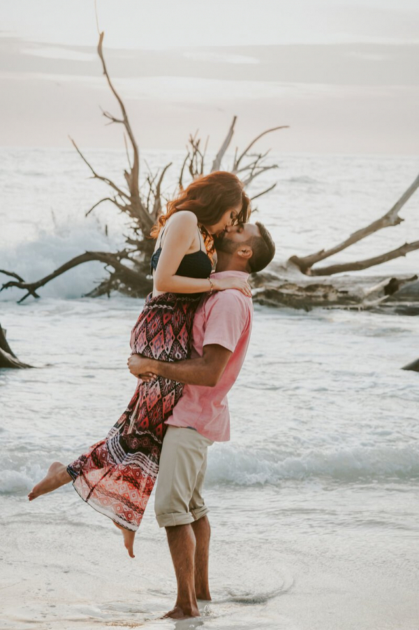 Boho Beach Picnic Engagement Session