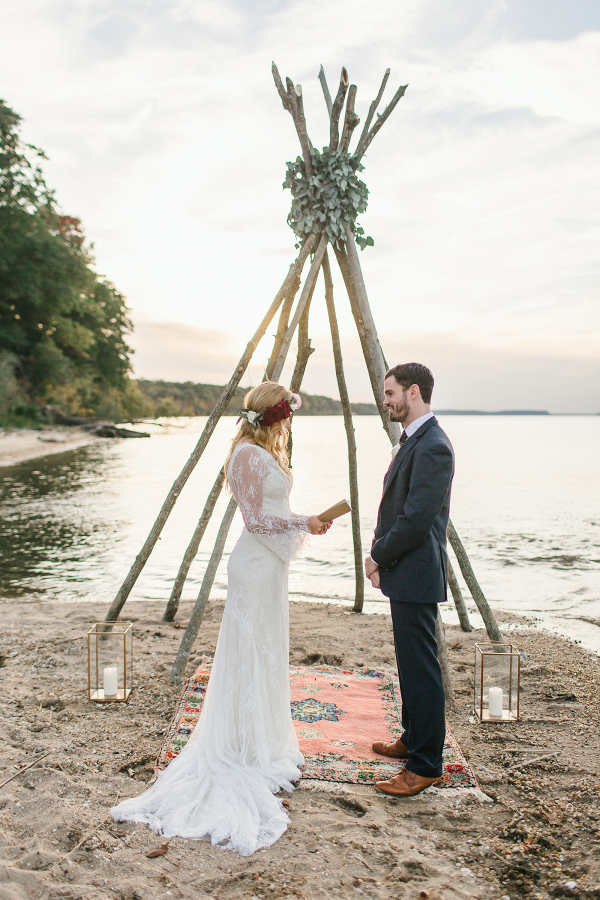 Boho Riverside Styled Elopement