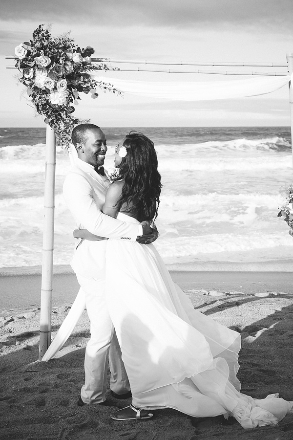 Windswept Intimate Wedding on the Seashore