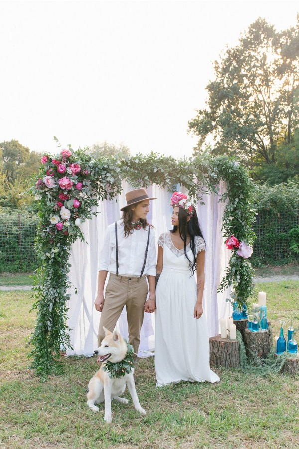 Pink and Blue Boho Wedding Inspiration