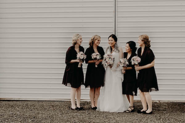 Sweet Black and Blush Wedding