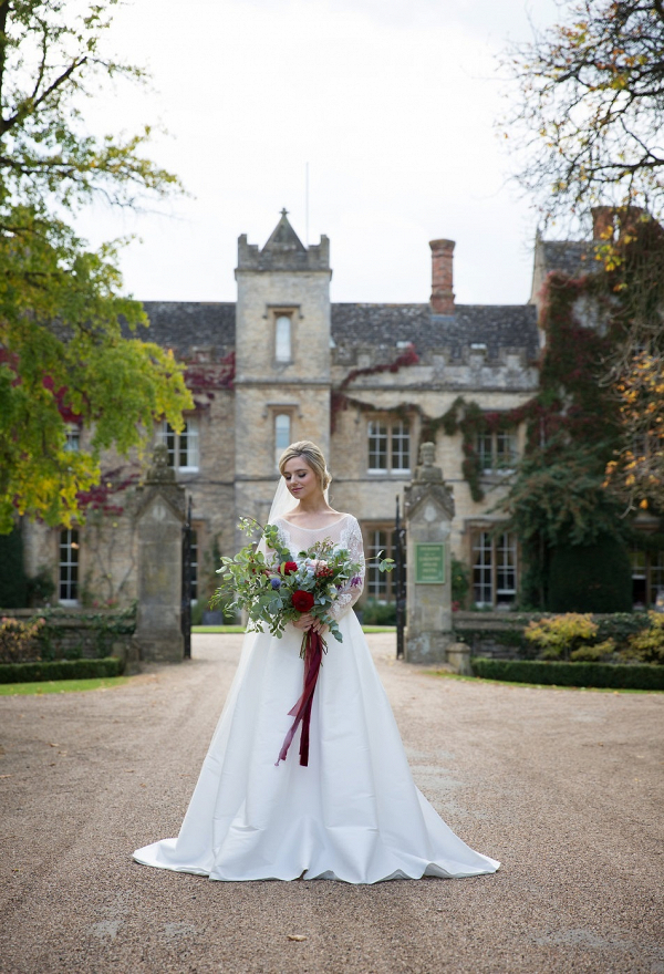 English Manor Wedding Inspiration in Garnet & Blue