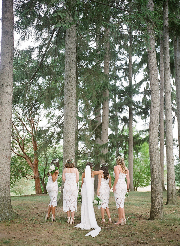 All White Garden Wedding