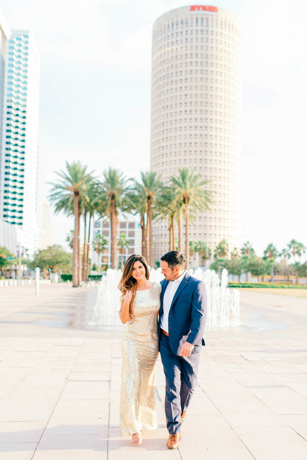 Glam Downtown Tampa Engagement Session