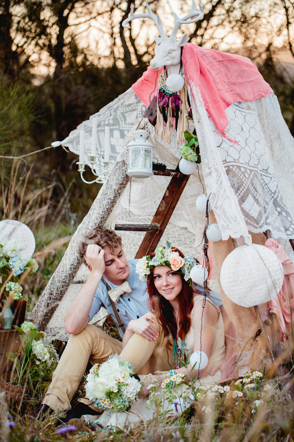 Bohemian Tent Engagement Session