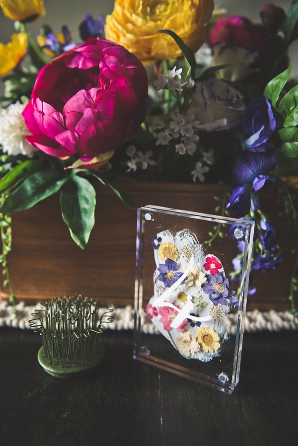 DIY Pressed Flower Table Numbers