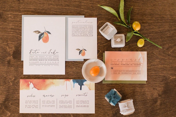 Kumquat and Teal Wedding Inspiration