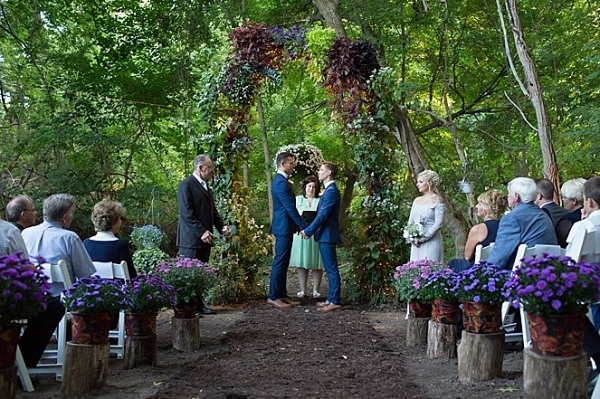 Magical Woodland Backyard Wedding