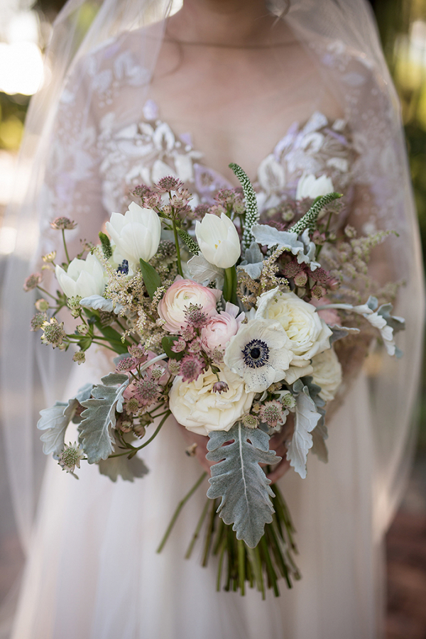 Blush and Navy Garden Wedding