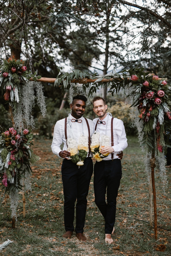 Greenery-filled Same Sex City Wedding